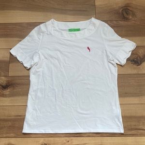 Pappagallo white shirt sleeve tshirt. Size S
